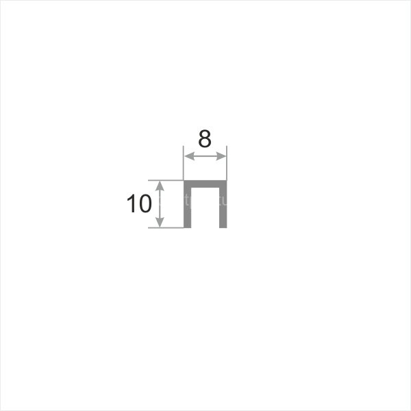 Заказать П-профиль из нержавеющей стали 10х8 мм SUP08-08 черный глянец 2,7 м Заказать П-профиль из нержавеющей стали 10х8 мм SUP08-08 черный глянец 2,7 м