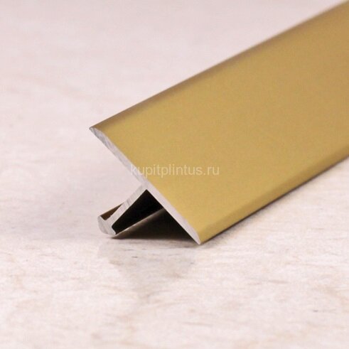 Заказать Профиль Т-образный из алюминия ПТ-26 золото матовое 2,7 м 