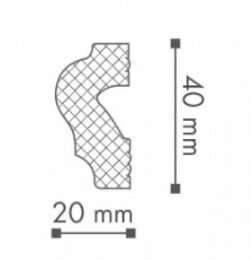 Заказать Молдинг NMC Wallstyl WL2 40х20 2 м 