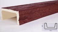 Декоративная балка из полиуретана 75х150 мм Уникс Славянский стиль СС2 Вишня 3 м Декоративная балка из полиуретана 75х150 мм Уникс Славянский стиль СС2 Вишня 3 м