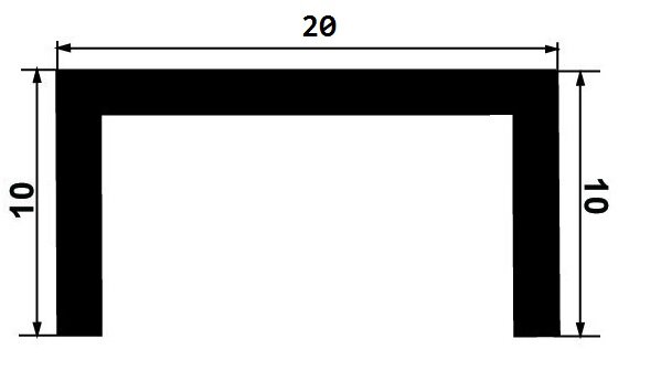 Заказать Бордюрный П-профиль латунный Yakamoz ЛП-10х20х10 латунь шлифованная 2,7 м 