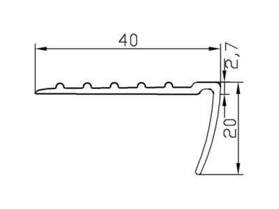 Заказать Угловой резиновый профиль противоскользящий Евроступень У-40 коричневый 12 м Заказать Угловой резиновый профиль противоскользящий Евроступень У-40 коричневый 12 м