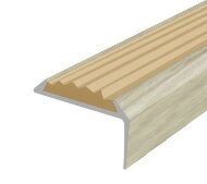 Порог угловой с бежевой резиновой вставкой Д01 КД Клен северный 2,7 м Порог угловой с бежевой резиновой вставкой Д01 КД Клен северный 2,7 м