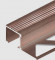 Заказать Алюминиевый П-профиль для ступеней с рифлением 20х12 мм PV52-14 розовый матовый 2,7 м 