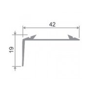 Заказать Порог угловой с резиновой вставкой ПО-38х23 серебро матовое - черный 2,7 м Заказать Порог угловой с резиновой вставкой ПО-38х23 серебро матовое - черный 2,7 м