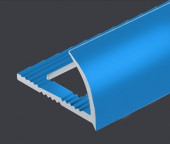 C-профиль для плитки алюминий 10 мм PV17-31 синий Ral 5015 2,7 м