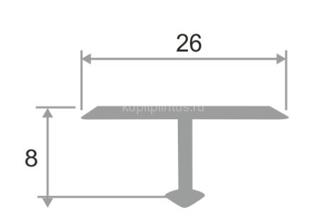 Заказать Алюминиевый Т-образный профиль ПТ-26 Черный матовый 2,7 м Заказать Алюминиевый Т-образный профиль ПТ-26 Черный матовый 2,7 м
