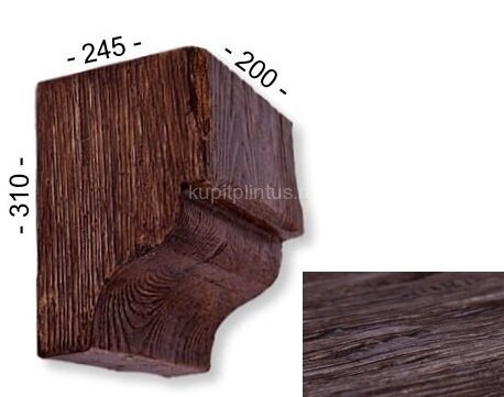 Заказать Консоль для декоративной балки 310х245х200 мм Уникс Модерн КМ22 Темный дуб Заказать Консоль для декоративной балки 310х245х200 мм Уникс Модерн КМ22 Темный дуб