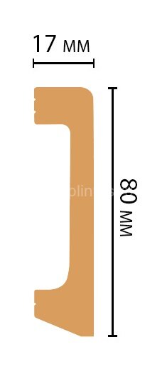 Заказать Напольный плинтус Decomaster D235-88 ШК/20 из полистирола 80х17х2400 мм 