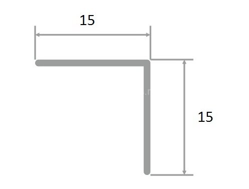 Заказать Алюминиевый уголок защитный 15х15 мм прямой PV73-12 песок матовый 2,7 м Заказать Алюминиевый уголок защитный 15х15 мм прямой PV73-12 песок матовый 2,7 м