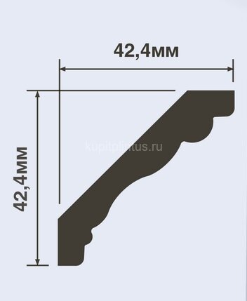 Заказать Потолочный плинтус 43х43 мм Hiwood A1060 белый полистирол 2 м Заказать Потолочный плинтус 43х43 мм Hiwood A1060 белый полистирол 2 м