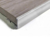 Алюминиевый L-профиль 10 мм ПО-Г10 Серебро глянцевое браш 2,7 м
