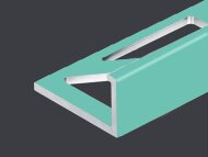 Алюминиевый L-профиль 10 мм PV02-33 бирюзовый Ral 6027 2,7 м Алюминиевый L-профиль 10 мм PV02-33 бирюзовый Ral 6027 2,7 м