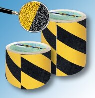 Противоскользящая сигнальная лента SlipStop 60 grit 150 мм черно-желтая 18,3 м Противоскользящая сигнальная лента SlipStop 60 grit 150 мм черно-желтая 18,3 м