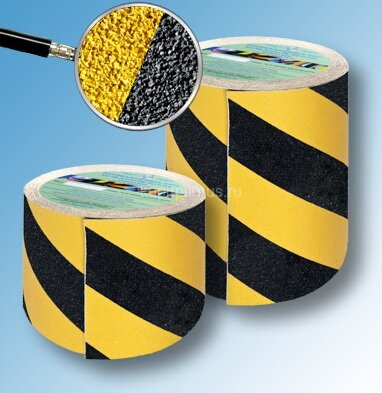 Заказать Противоскользящая сигнальная лента SlipStop 60 grit 150 мм черно-желтая 18,3 м Заказать Противоскользящая сигнальная лента SlipStop 60 grit 150 мм черно-желтая 18,3 м