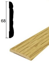 Наличник фигурный ПВХ Lemal 22068 68 мм Цвет 8538 Дуб новый 2,2 м