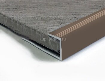 Заказать Профиль для ламината оконечный Panel L с рифлением алюминий 12 мм PV45-06 бронза матовая 2,7 м Заказать Профиль для ламината оконечный Panel L с рифлением алюминий 12 мм PV45-06 бронза матовая 2,7 м