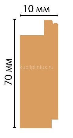 Заказать Цветной профиль Decomaster 108-17 Бежевый 70х10х2400 мм 