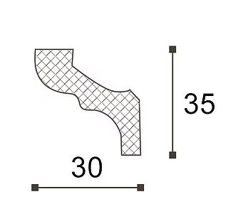 Заказать Карниз NMC Декоплинтус MF 35х30 2 м Заказать Карниз NMC Декоплинтус MF 35х30 2 м