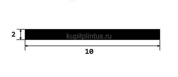 Заказать Алюминиевая полоса 10 мм черный муар (толщина 2 мм) 3м 