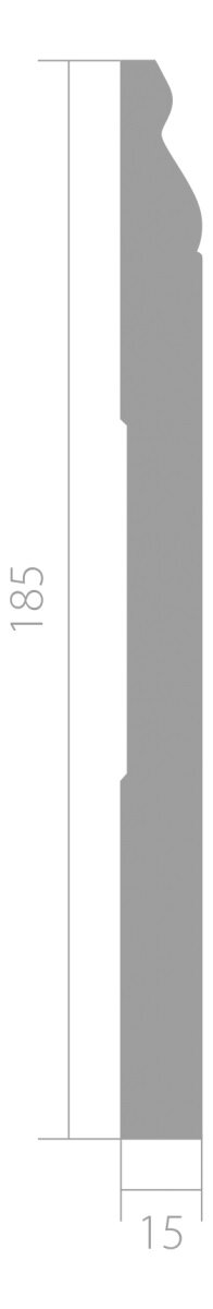 Заказать Плинтус напольный ЛДФ 15х185 мм Ultrawood Base 007 2,44 м 