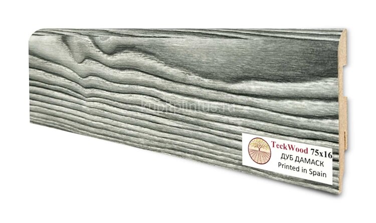 Заказать Напольный плинтус МДФ Teckwood цветной 75х16 Дуб Дамаск 2.15 м 