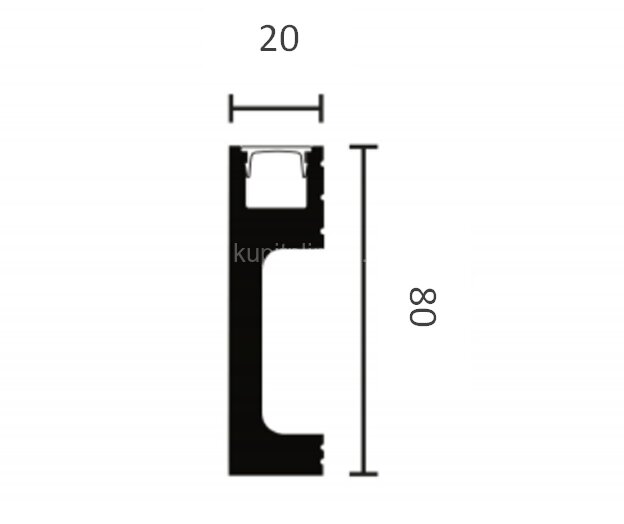Заказать Напольный плинтус для подсветки NMC Wallstyl IL10 белый 80х20 мм 2 м 