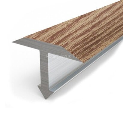 Заказать Декорированный Т-профиль из алюминия Т-18 КД Дуб светлый 2,7 м Заказать Декорированный Т-профиль из алюминия Т-18 КД Дуб светлый 2,7 м