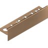 Профиль лестничный F-образный алюминиевый 10 мм NEEXY PV53-06 MBR бронза матовая 2.7 м