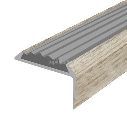 Заказать Порог угловой с серой резиновой вставкой Д01 КД Дуб венеция 2,7 м Заказать Порог угловой с серой резиновой вставкой Д01 КД Дуб венеция 2,7 м