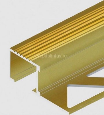 Заказать Алюминиевый П-профиль для ступеней с рифлением 20х12 мм PV52-12 песок матовый 2,7 м Заказать Алюминиевый П-профиль для ступеней с рифлением 20х12 мм PV52-12 песок матовый 2,7 м