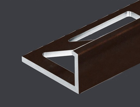 Заказать Алюминиевый L-профиль 10 мм PV02-38 темно-коричневый Ral 8017 2,7 м 