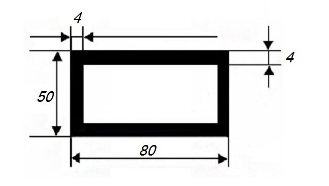 Заказать Бокс прямоугольный 50х80х4 мм из алюминия 3 м Заказать Бокс прямоугольный 50х80х4 мм из алюминия 3 м