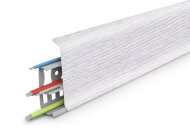 Плинтус напольный с кабель-каналами 70 мм Deconika Д-П70 265 Клен патина 2,2 м Плинтус напольный с кабель-каналами 70 мм Deconika Д-П70 265 Клен патина 2,2 м