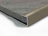 Профиль для ламината оконечный Panel L с рифлением алюминий 12 мм PV45-08 шампань матовая 2,7 м Профиль для ламината оконечный Panel L с рифлением алюминий 12 мм PV45-08 шампань матовая 2,7 м
