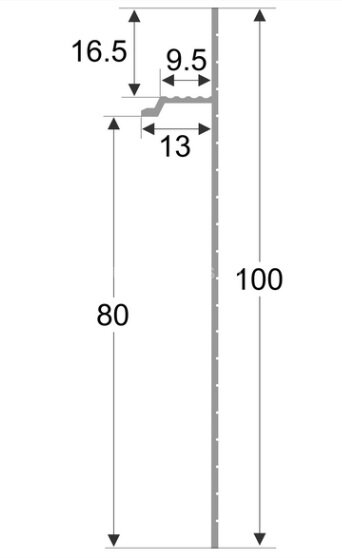 Заказать Алюминиевый плинтус 80 мм теневой ПО-192 без покрытия 2,7 м Заказать Алюминиевый плинтус 80 мм теневой ПО-192 без покрытия 2,7 м