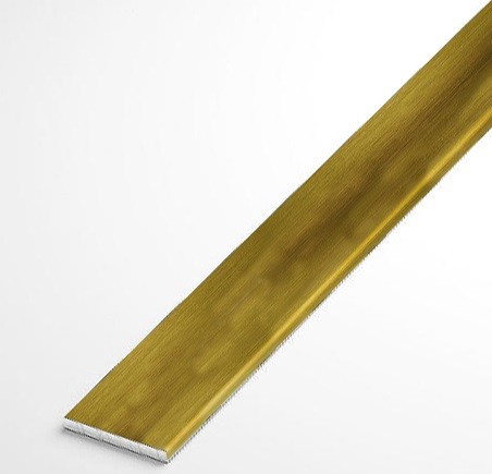 Заказать Алюминиевая полоса 20 мм золото люкс браш 2,5 м 