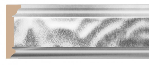 Заказать Потолочный карниз Decomaster Арт Деко D216-375 Серебро 60х17х2400 мм 