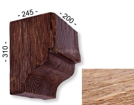 Заказать Консоль для декоративной балки 310х245х200 мм Уникс Модерн КМ22 Светлый дуб 