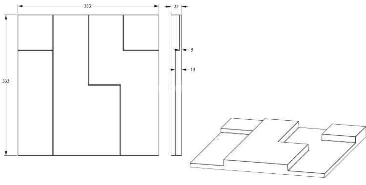 Заказать Декоративная стеновая панель 3D Orac Decor Purotouch W102 333х333 мм 