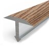 Заказать Декорированный Т-профиль из алюминия Т-14 КД Дуб светлый 2,7 м 