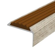 Порог угловой с коричневой резиновой вставкой Д01 КД Дуб венеция 2,7 м Порог угловой с коричневой резиновой вставкой Д01 КД Дуб венеция 2,7 м