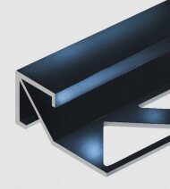 Алюминиевый профиль для плитки внешний Квадрат 14х14 мм PV72-19 черный блестящий 2,7 м Алюминиевый профиль для плитки внешний Квадрат 14х14 мм PV72-19 черный блестящий 2,7 м