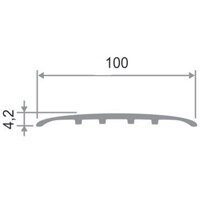 Заказать Порог одноуровневый из алюминия ПО-100 серебро матовое 2,7 м Заказать Порог одноуровневый из алюминия ПО-100 серебро матовое 2,7 м