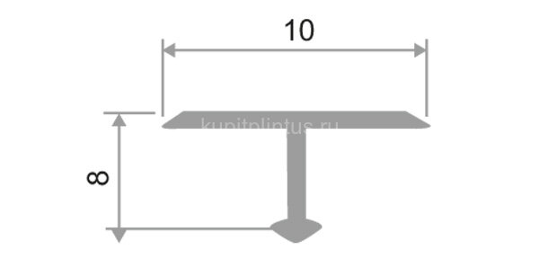 Заказать Профиль Т-образный из алюминия ПТ-10 серебро глянцевое 2,7 м Заказать Профиль Т-образный из алюминия ПТ-10 серебро глянцевое 2,7 м