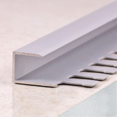 Алюминиевый профиль П-образный окантовочный 10 мм ПО-П10 Белый муар 2,7 м