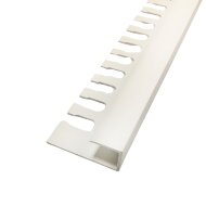 Алюминиевый профиль П-образный окантовочный 10 мм ПО-П10 Белый муар 2,7 м