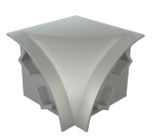 Уголок внутренний для плинтуса 14х14 Cezar Mini выпуклый Цвет под плинтус