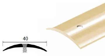 Заказать Профиль плоский (порог-стык) полукруглый из полированной латуни 40 мм LPOS 40 2,7 м 