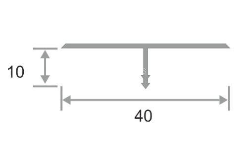 Заказать Алюминиевый Т-образный профиль ПТ-40 Черный матовый 2,7 м Заказать Алюминиевый Т-образный профиль ПТ-40 Черный матовый 2,7 м